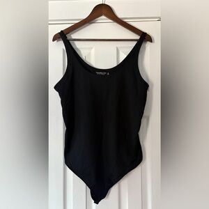 Abercrombie & Fitch Classic Black Tank Bodysuit Soft A & F Size XL EUC NWOT